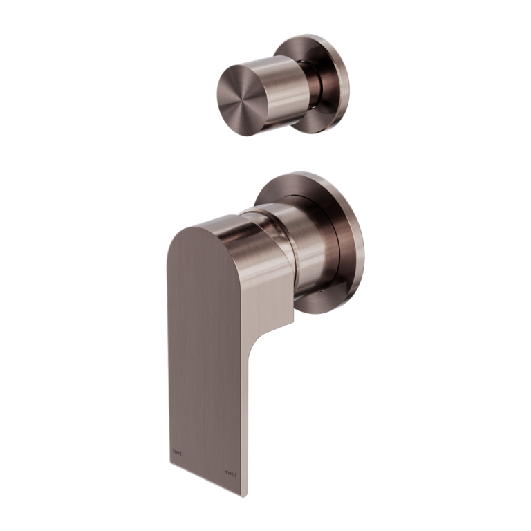 Nero Bianca Shower Mixer With Divertor Separate Back Plate Brushed Bronze (NR321511GBZ)
