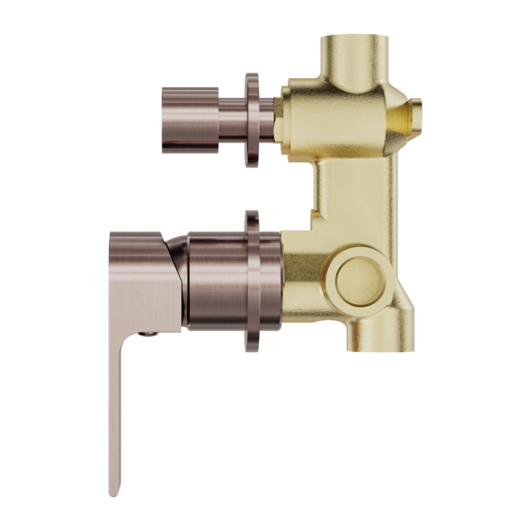 Nero Bianca Shower Mixer With Divertor Separate Back Plate Brushed Bronze (NR321511GBZ)