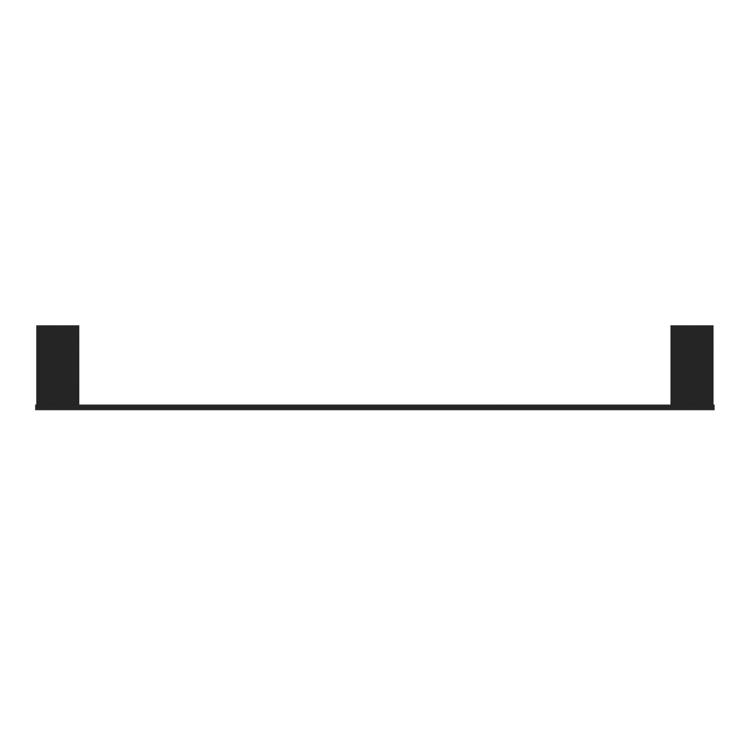 Nero Celia 600mm Single Towel Rail Matte Black (NR4624MB)