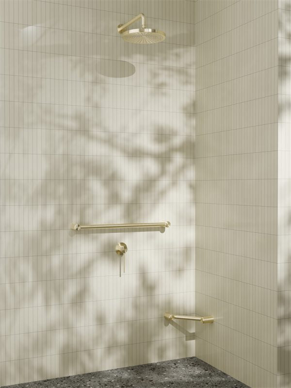 Nero Round Shower Arm 330mm Length Brushed Gold (NR502BG)