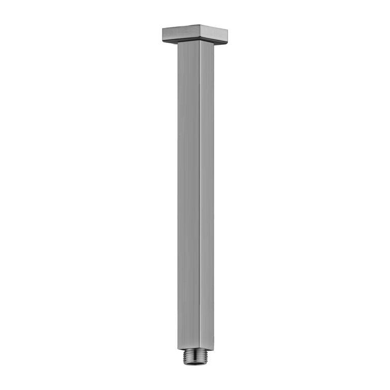 Nero Square Ceiling Arm 300mm Length Gun Metal (NR504300GM)