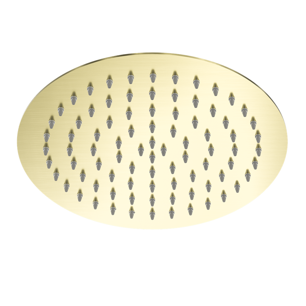 Nero 250mm Round Stainless Steel Shower Head 4 Star Rating Brushed Gold (NR507036BG)