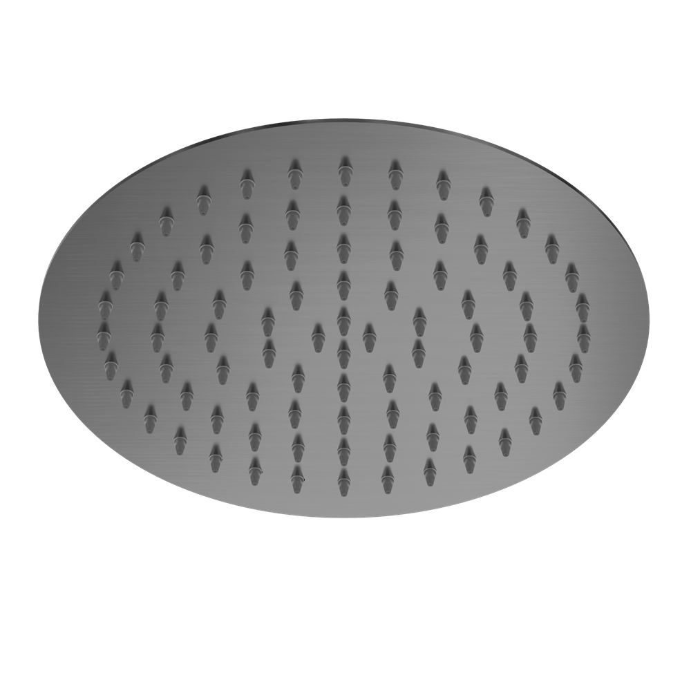 Nero 250mm Round Stainless Steel Shower Head 4 Star Rating Gun Metal  (NR507036GM)