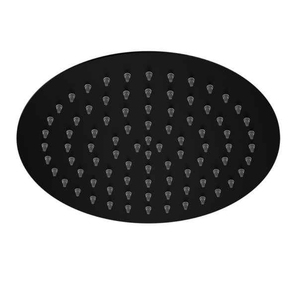 Nero 250mm Round Stainless Steel Shower Head 4 Star Rating Matte Black (NR507036MB)