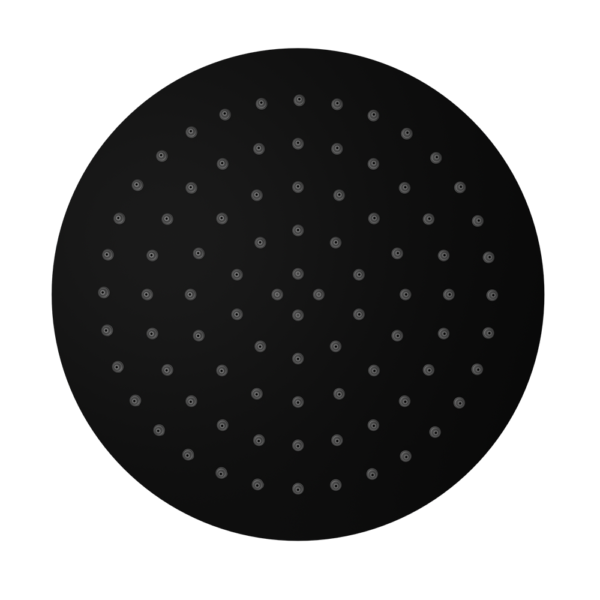 Nero 250mm Round Stainless Steel Shower Head 4 Star Rating Matte Black (NR507036MB)