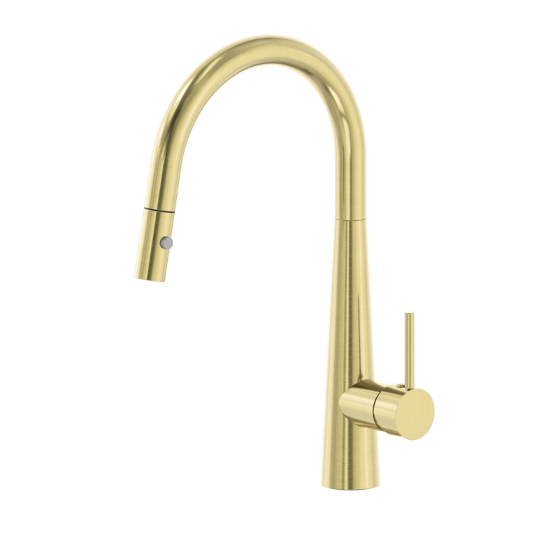 Nero Dolce Pull Out Sink Mixer With Vegie Spray Function Brushed Gold (NR581009CBG)