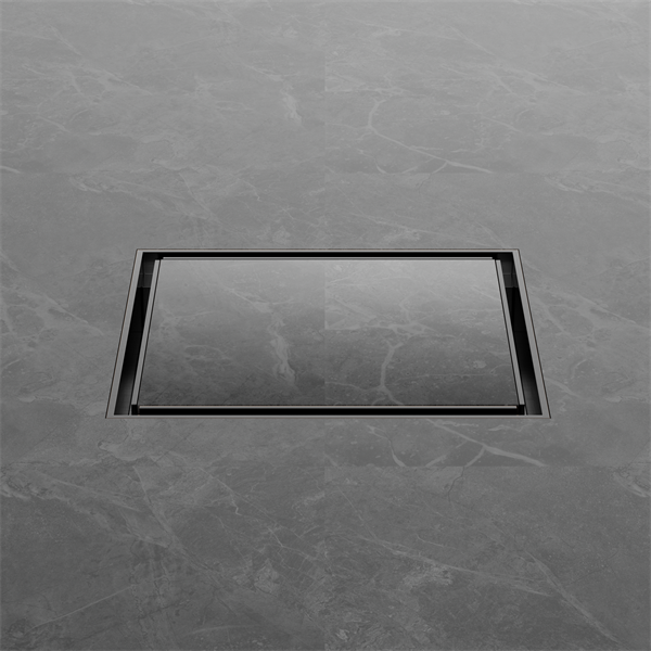 Nero 130mm Square Tile Insert Floor Waste 100Mm Outlet Gun Metal (NRFW008GM)