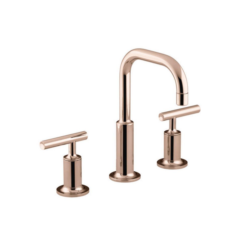 Kohler Purist Hob Mount Basin Set - Lever Handle Rose Gold (14406A-B4-RGD)