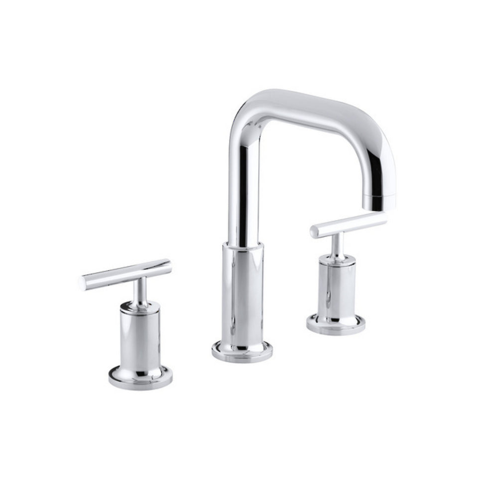 Kohler Purist Hob Mount Bath Set with Lever Handles Chrome (14428A-4-CP)