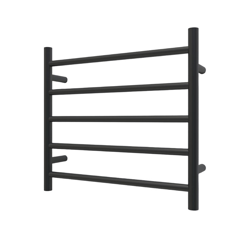Nora Verona Heated Towel Rail Round 5 Bar H550*W600*D120mm Matt Black (RBHTR-MB-R5560)