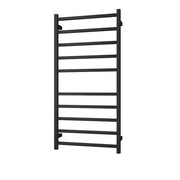 Nora Modena Heated Towel Rail Square 10 Bar H1200*W600*D120mm Matt Black (RBHTR-MB-S1260)