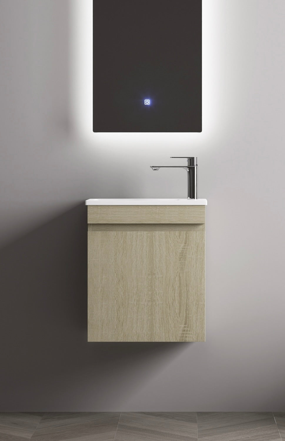 Nora  Modena Wall-Hung Vanity North American Oak W448*D250*H520 (RBV-1008MCLO450)