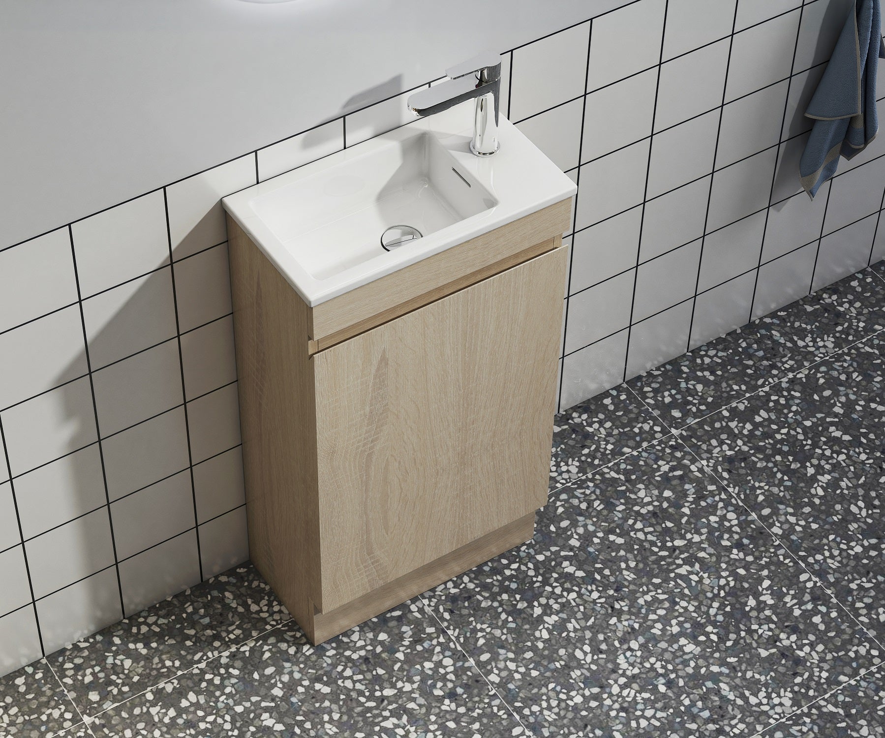 Nora Modena Floor Standing Vanity North American Oak W448*D250*H820 (RBV-1009MCLO450)