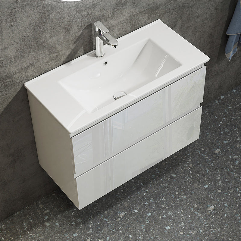 Nora Modena Wall-Hung Vanity White W890*D455*H520 (RBV-1010MCWH900)