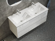 Nora Modena Wall-Hung Vanity Double Bowl White W1190*D455*H520 (RBV-1015MCWH1200D)