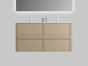 Nora Rimini Wall-Hung Vanity, Double, Log Walnut, W1190*D455*H520mm (RBV-1688MCLWN1200D) CABINET ONLY