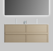 Nora Rimini Double Wall-Hung Vanity Log Walnut W1490*D455*H520 (RBV-1688MCLWN1500D) CABINET ONLY