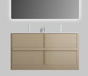 Nora Rimini Floor Standing Vanity, Log Walnut, W1490*D455*H837 (RBV-1689MCLWN1500D) CABINET ONLY