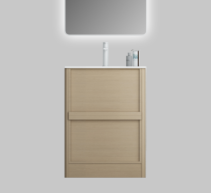 Nora Rimini Floor Standing Vanity, Log Walnut, W590*D455*H837 (RBV-1689MCLWN600) CABINET ONLY