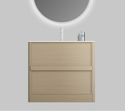 Nora Rimini Floor Standing Vanity, Log Walnut, W890*D455*H837 (RBV-1689MCLWN900) CABINET ONLY
