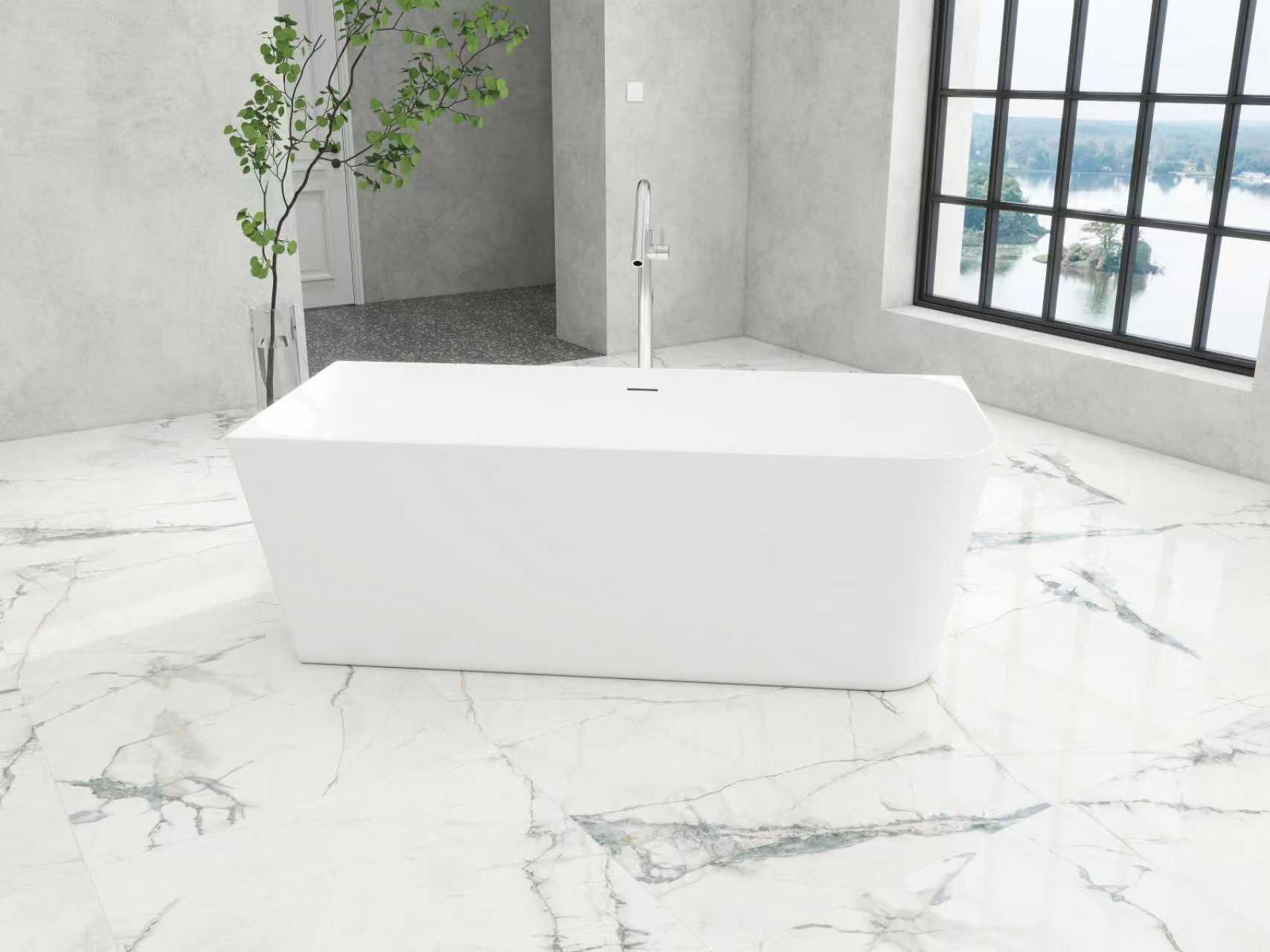 Nora Quadro Corner (Left) Free Standing Bath with overflow 1700mm (RN2010BL-1700)