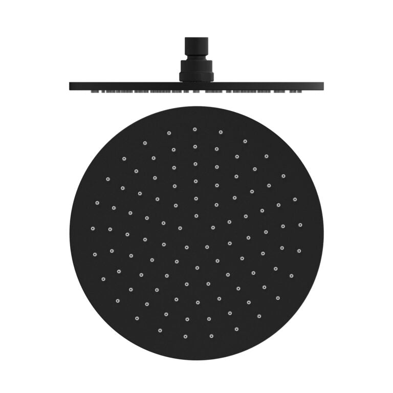 Nero 250mm Round Shower Head Matte Black (NRROA1001MB)