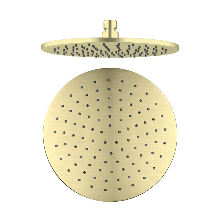 Nero 250mm Round Shower Head Brushed Gold (NRROA1001BG)