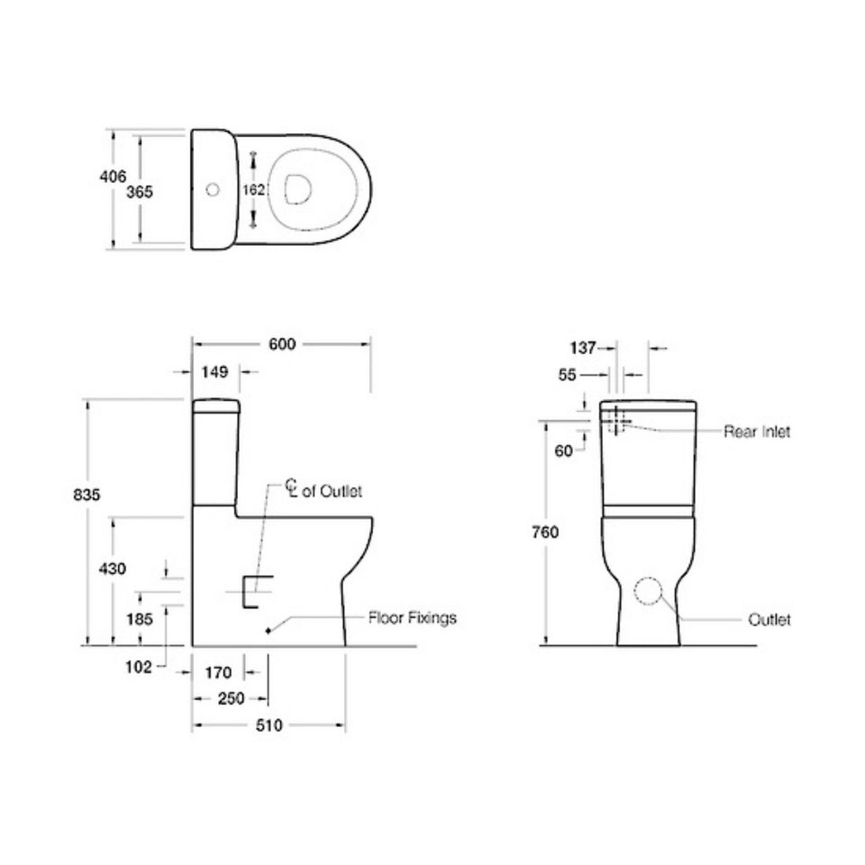 Kohler Reach Back To Wall Toilet Suite (5233A-0)