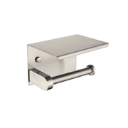 Nora Verona Toilet Roll Holder Electro-plated Brushed Nickel with Shelf, 304 Stainless Steel (SRTPC01BN)