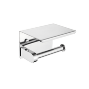 Nora Milano Toilet Roll Holder Chrome with Shelf, 304 Stainless Steel (SRTPC01CP)