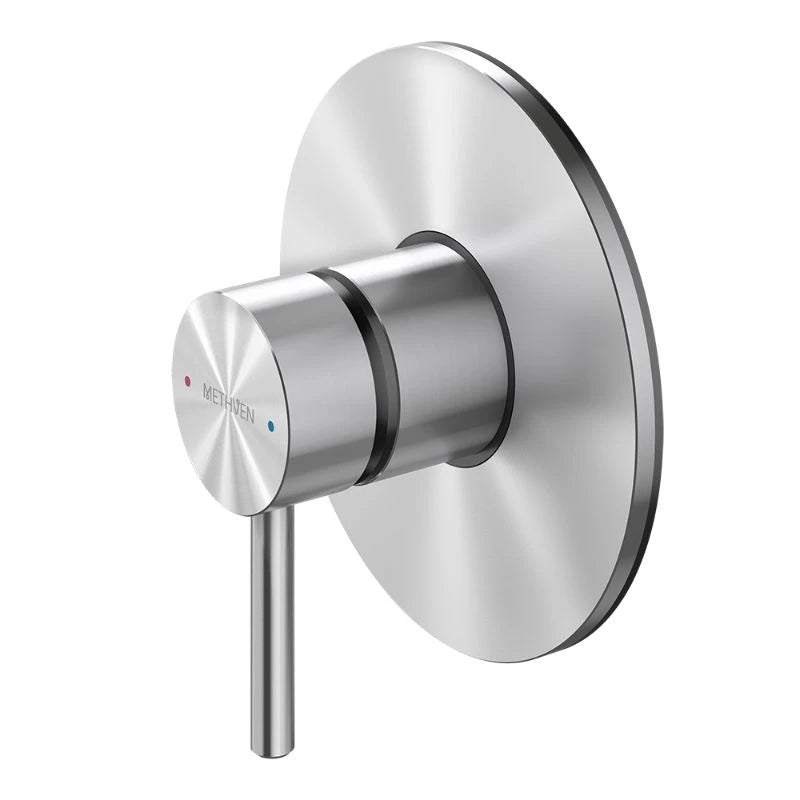 Methven Tūroa Shower Mixer with Large Faceplate - Stainless Steel (TUHPSLSS)