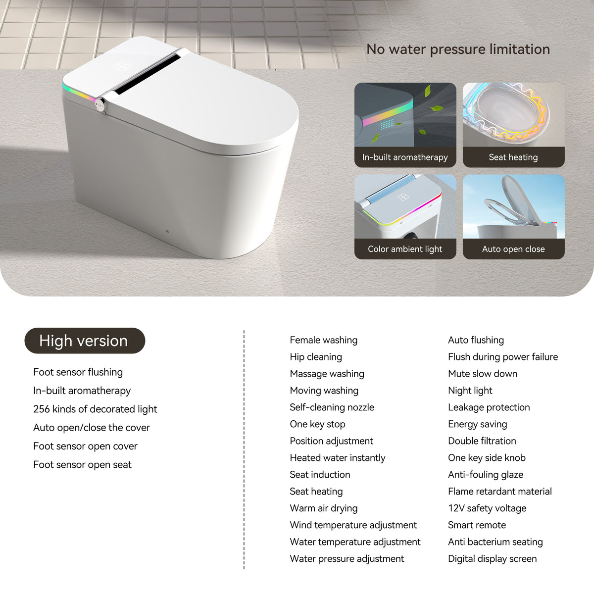 Nora Firenze Intelligent Toilet (U5-HIGH)