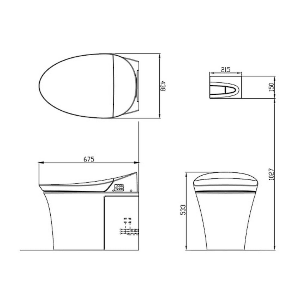 Kohler Veil Intelligent Wall Faced Toilet (8423A-0)
