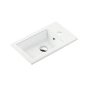 Nora Rettangolo Ceramic Vanity Top with Round Overflow 450mm (XR-2092A)