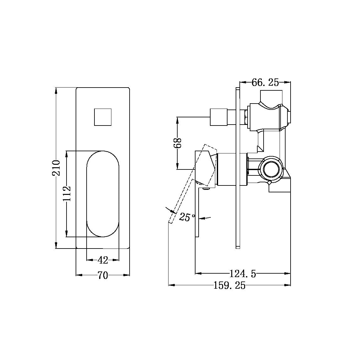 Nero Ecco Shower Mixer With Divertor Brushed Nickel (NR301311ABN)