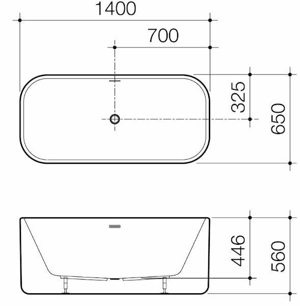 Caroma Luna 1400 Freestanding Bath (LU4FSW)