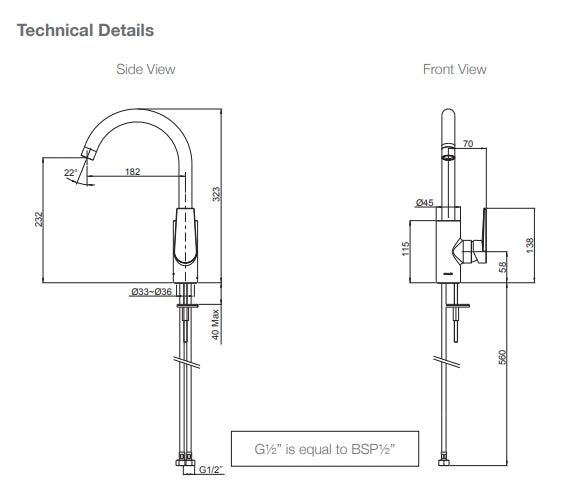 Kohler Taut Kitchen Mixer Chrome (74053T-4E-CP)